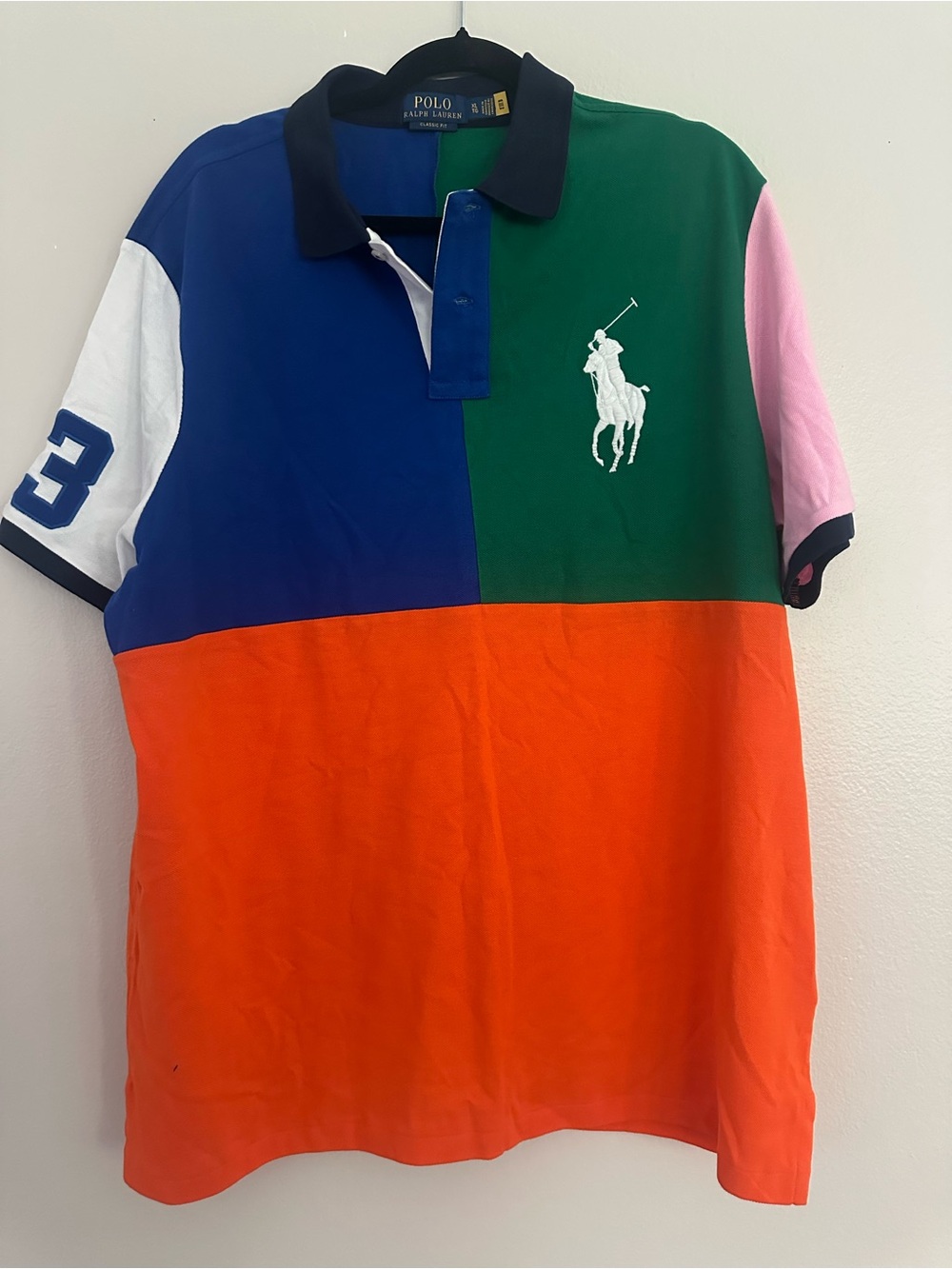 Polo by Ralph Lauren Men’s Colorblock Polo - Blue/Green/Orange/Pink/White